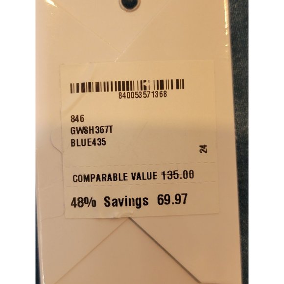 Good American Good Waist Size 24 Denim Blue‎ Jeans Blue Skinny Raw Hem - Picture 7 of 10